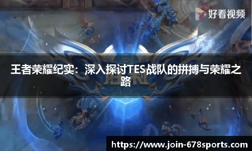王者荣耀纪实：深入探讨TES战队的拼搏与荣耀之路
